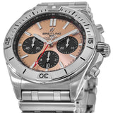 Breitling Chronomat B01 42 Brown Dial Silver Steel Strap Watch for Men - AB0134101K1A1 Authentic Buy Shop Now
