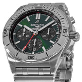Breitling Chronomat B01 42mm Green Dial Silver Steel Strap Watch for Men - AB01343A1L1A1 Authentic Buy Shop Now
