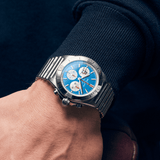 Breitling Chronomat B01 42 Six Nations Italy Blue Dial Silver Steel Strap Watch for Men - AB0134A41C1A1 Authentic Buy Shop Now