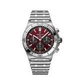 Breitling Chronomat B01 42 Six Nations Wales Red Dial Silver Steel Strap Watch for Men - AB0134A61K1A1 Authentic Buy Shop Now