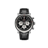 Breitling Navitimer B01 Chronograph 46 Black Dial Black Leather Strap Watch for Men - AB0137211B1P1 Authentic Buy Shop Now