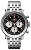Breitling Navitimer B01 Chronograph 43 Black Dial Silver Steel Strap Watch for Men - AB0138211B1A1 Authentic Buy Shop Now