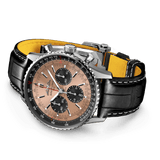 Breitling Navitimer B01 Chronograph 43 Brown Dial Black Leather Strap Watch for Men - AB0138241K1P1 Authentic Buy Shop Now