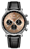 Breitling Navitimer B01 Chronograph 43 Brown Dial Black Leather Strap Watch for Men - AB0138241K1P1 Authentic Buy Shop Now