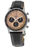 Breitling Navitimer B01 Chronograph 43 Brown Dial Black Leather Strap Watch for Men - AB0138241K1P1 Authentic Buy Shop Now