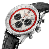 Breitling Navitimer B01 Chronograph 43 Boeing 747 White Dial Black Leather Strap Watch for Men - AB01383B1G1P1 Authentic Buy Shop Now