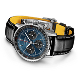 Breitling Navitimer B01 Chronograph 41 Blue Dial Black Leather Strap Watch for Men - AB0139241C1P1 Authentic Buy Shop Now