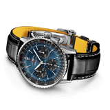 Breitling Navitimer B01 Chronograph 41 Blue Dial Black Leather Strap Watch for Men - AB0139241C1P1 Authentic Buy Shop Now