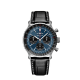 Breitling Navitimer B01 Chronograph 41 Blue Dial Black Leather Strap Watch for Men - AB0139241C1P1 Authentic Buy Shop Now