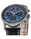 Breitling Navitimer B01 Chronograph 41 Blue Dial Black Leather Strap Watch for Men - AB0139241C1P1 Authentic Buy Shop Now