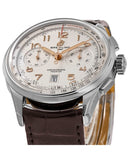 Breitling Premier B01 Chronograph 42 White Dial Brown Leather Strap Watch for Men - AB0145211G1P1 Authentic Buy Shop Now
