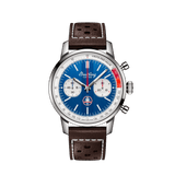 Breitling Top Time B01 Shelby Cobra Blue Dial Brown Leather Strap Watch for Men - AB01763A1C1X1 Authentic Buy Shop Now
