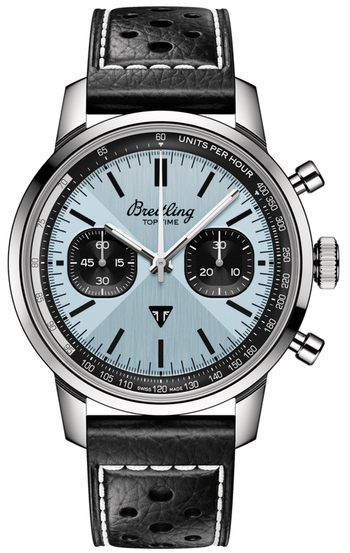 Breitling Top Time B01 Triumph Blue Dial Black Leather Strap Watch for Men - AB01764A1C1X1 Authentic Buy Shop Now