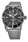 Breitling Superocean Heritage B20 Automatic 42 Black Dial Silver Mesh Bracelet Watch for Men - AB2010121B1A1 Authentic Buy Shop Now