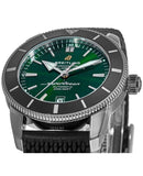 Breitling Superocean Heritage B20 Automatic 46 Green Dial Black Mesh Bracelet Watch for Men - AB2020121L1S1 Authentic Buy Shop Now