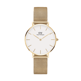 Daniel Wellington Classic Petite Evergold White Dial Gold Mesh Bracelet Watch For Women - DW00100346 Authentic Buy Shop Now