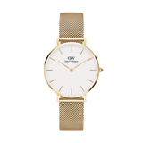 Daniel Wellington Classic Petite Evergold White Dial Gold Mesh Bracelet Watch For Women - DW00100350 Authentic Buy Shop Now
