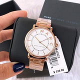 Marc Jacobs Roxy White Dial Rose Gold Steel Strap Watch for Women - MJ3523 Authentic Buy Shop Now