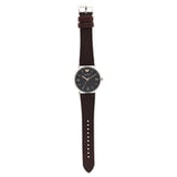Emporio Armani Kappa Quartz Black Dial Brown Leather Strap Watch For Men - AR11153 Authentic Buy Shop Now