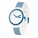 Lacoste Goa White Dial Two Tone Silicone Strap Watch for Men - 2020118 Authentic Buy Shop Now