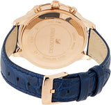 Swarovski Octea Lux Chrono Blue Dial Blue Leather Strap Watch for Women - 5563480 Authentic Buy Shop Now