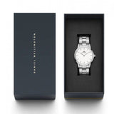 Daniel Wellington Iconic Link White Dial Silver Steel Strap Watch for Women - DW00100203 Authentic Buy Shop Now