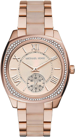 Michael Kors Bryn Rose Gold Dial Two Tone Steel Strap Watch for Women - MK6135 Authentic Buy Shop Now