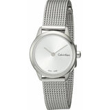 Calvin Klein Minimal White Dial Silver Mesh Bracelet Watch for Women - K3M231Y6 Authentic Buy Shop Now