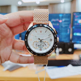 Maserati Traguardo 45mm Chronograph Rose Gold Mesh Strap White Dial Watch For Men - R8873612011 Authentic Buy Shop Now