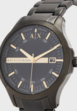 Armani Exchange Hampton Chronograph Black Dial Black Steel Strap Watch For Men - AX2150 Authentic Buy Shop Now