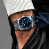 Tissot T Classic PRX Blue Dial Silver Steel Strap Watch For Men - T137.410.11.041.00 Authentic Buy Shop Now