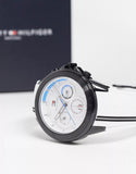 Tommy Hilfiger Aiden Chronograph White Dial White Rubber Strap Watch For Men - 1791862 Authentic Buy Shop Now