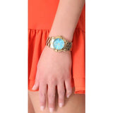 Marc Jacobs Amy Blue Dial Gold Steel Strap Watch for Women - MBM3220 Authentic Buy Shop Now