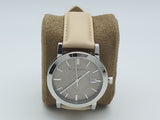 Burberry The City Silver Dial Beige Leather Strap Unisex Watch - BU9010 Authentic Buy Shop Now
