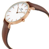 Daniel Wellington Petite St Mawes White Dial Brown Leather Strap Watch For Women - DW00100175 Authentic Buy Shop Now