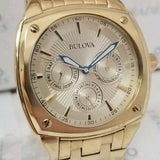 Bulova Multifunction White Dial Gold Steel Strap Watch for Men - 97C105 Authentic Buy Shop Now