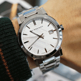 Burberry The City Silver Dial Silver Steel Strap Watch for Women - BU9000 Authentic Buy Shop Now