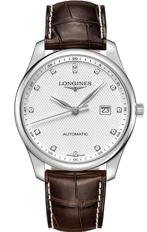 Longines Master Collection Automatic 40mm White Dial Brown Leather Strap Watch for Men - L2.793.4.77.3 Authentic Buy Shop Now