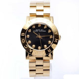 Marc Jacobs Amy Glitz Black Dial Gold Steel Strap Watch for Women - MBM3334 Authentic Buy Shop Now