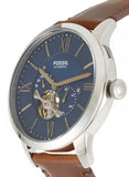 Fossil Townsman Automatic Blue Dial Brown Leather Strap Watch for Men - ME3110 Authentic Buy Shop Now