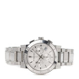 Burberry City Chronograph White Dial Silver Steel Strap Watch For Women - BU9700 Authentic Buy Shop Now