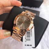 Marc Jacobs Amy Mother of Pearl Black Dial Rose Gold Steel Strap Watch for Women - MBM8610 Authentic Buy Shop Now