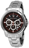 Maserati Successo Chronograph Black Dial Silver Steel Strap Watch For Men - R8873621009 Authentic Buy Shop Now