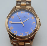 Marc Jacobs Henry Blue Dial Rose Gold Steel Strap Watch for Women - MBM3213 Authentic Buy Shop Now