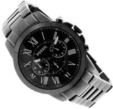 Fossil Grant Chronograph Black Dial Black Steel Strap Watch for Men - FS4832 Authentic Buy Shop Now