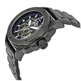 Fossil Modern Machine Automatic Silver Dial Black Steel Strap Watch for Men - ME3080 Authentic Buy Shop Now