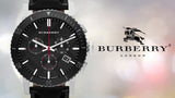 Burberry The City Black Dial Black Leather Strap Watch for Men - BU9382 Authentic Buy Shop Now
