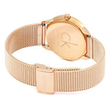 Calvin Klein Minimal White Dial Rose Gold Mesh Bracelet Watch for Women - K3M22626 Authentic Buy Shop Now