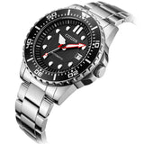 Citizen Mechanical Black Dial Silver Steel Strap Watch For Men - NJ0120-81E Authentic Buy Shop Now
