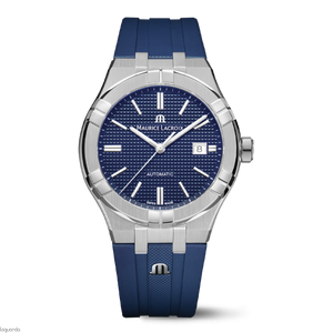 Maurice Lacroix Aikon Automatic Date Blue Dial Blue Silicone Strap Watch For Men - AI6008-SS000-430-4 Authentic Buy Shop Now